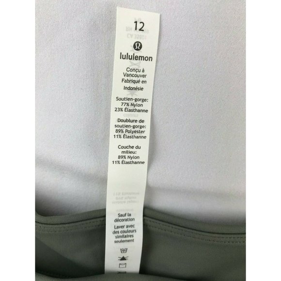 NEW NWT Lululemon Free to Be Moved Bra GRSG 12 L - Picture 6 of 9